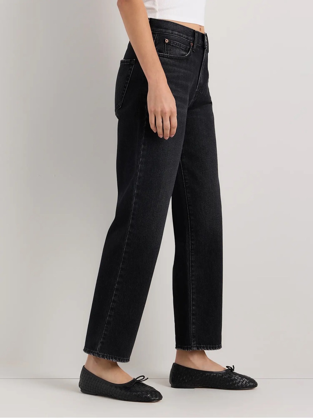 Quince Bella Rigid Straight Jeans in Graphite Black - Picture 2 of 12